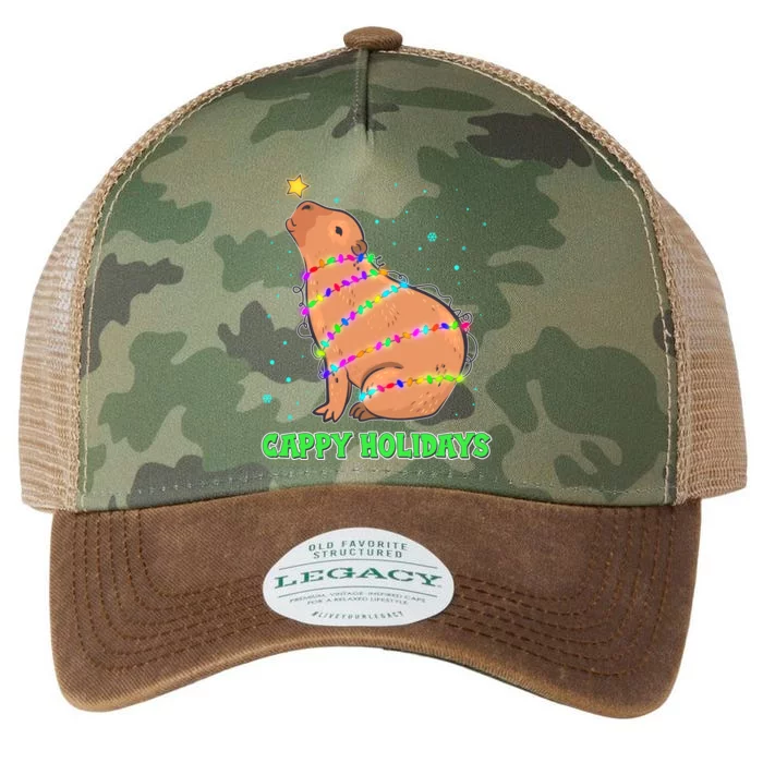 Funny Cute Christmas Cappy Holidays Capybara Legacy Tie Dye Trucker Hat