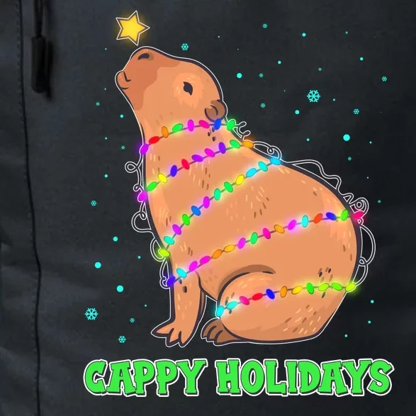 Funny Cute Christmas Cappy Holidays Capybara Daily Commute Backpack