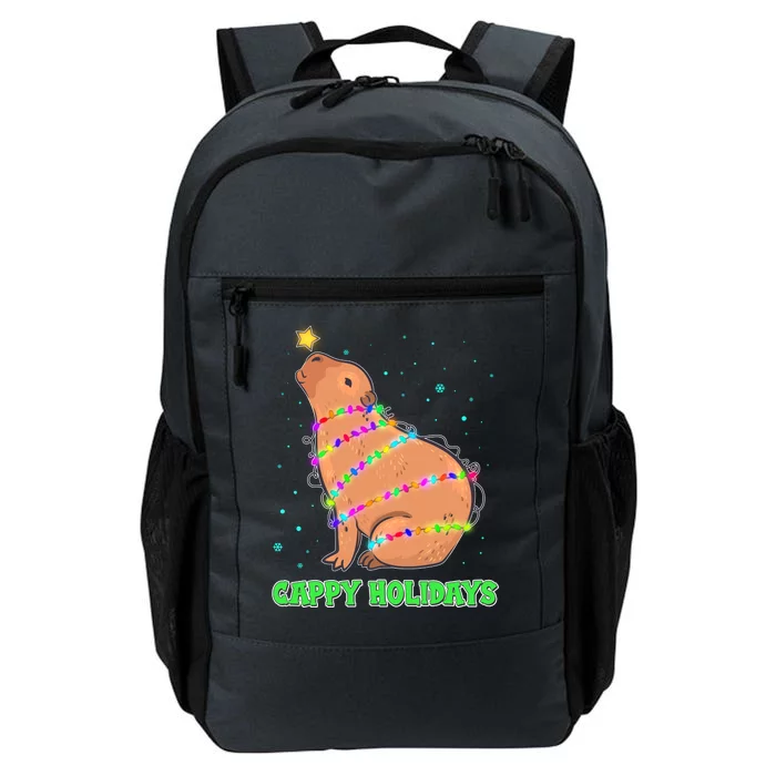 Funny Cute Christmas Cappy Holidays Capybara Daily Commute Backpack