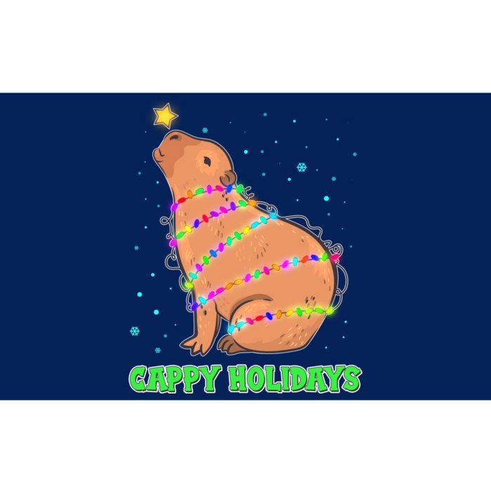 Funny Cute Christmas Cappy Holidays Capybara Bumper Sticker