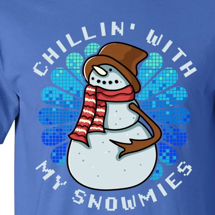 Funny Christmas Chillin With My Snowmies Cool Gift Tall T-Shirt