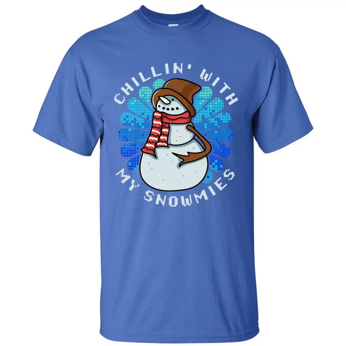 Funny Christmas Chillin With My Snowmies Cool Gift Tall T-Shirt