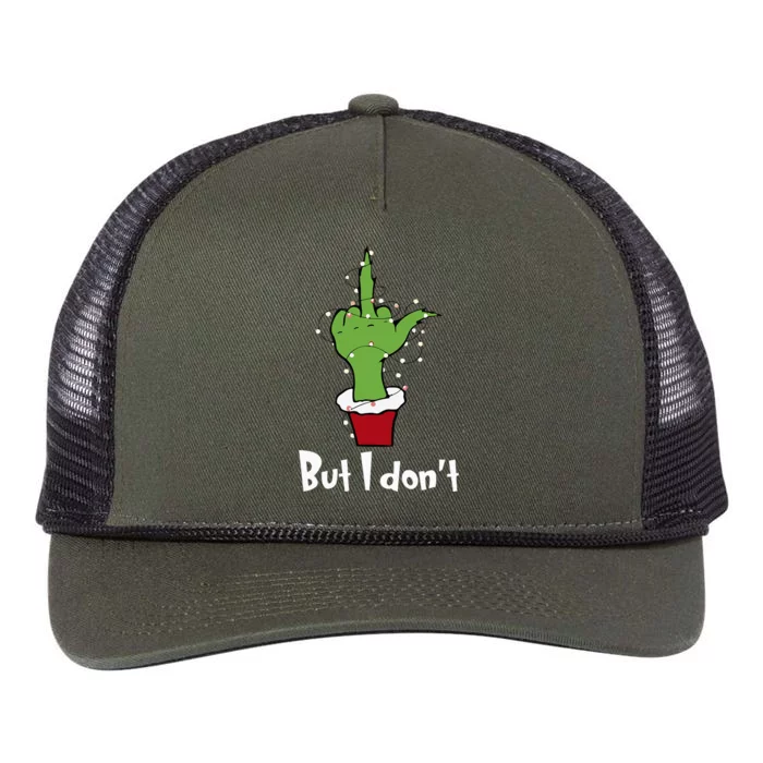 Funny Couple Christmas But I Don't Matching Couples Xmas Retro Rope Trucker Hat Cap