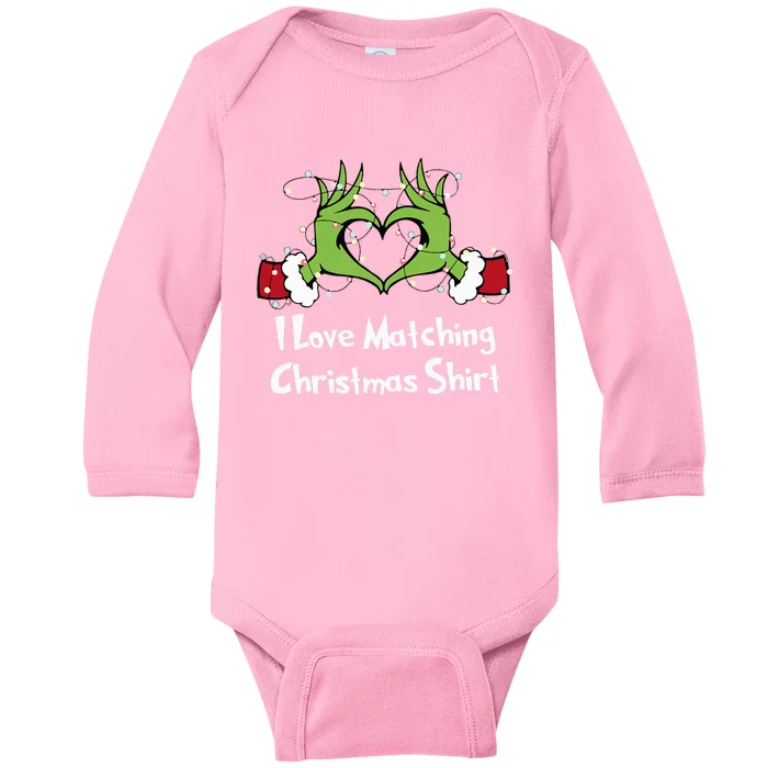 Funny Couple Christmas I Love Matching Christmas Baby Long Sleeve Bodysuit