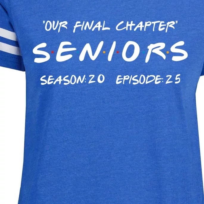 Final Chapter Class Of 2025 Senior Retro Funny Seniors 2025 Enza Ladies Jersey Football T-Shirt