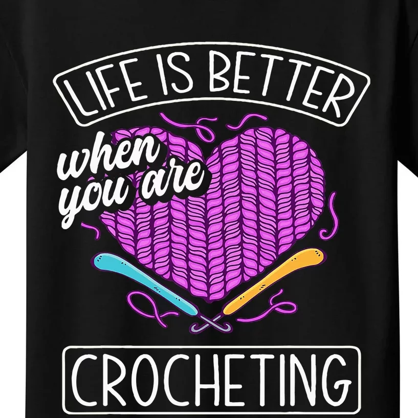 Funny Crocheting Crochet Quote Crocheter Kids T-Shirt