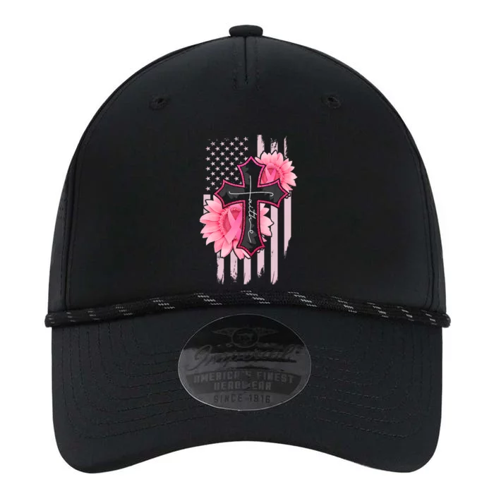 Faith Christian Cross Flower Breast Cancer Awareness Performance The Dyno Cap