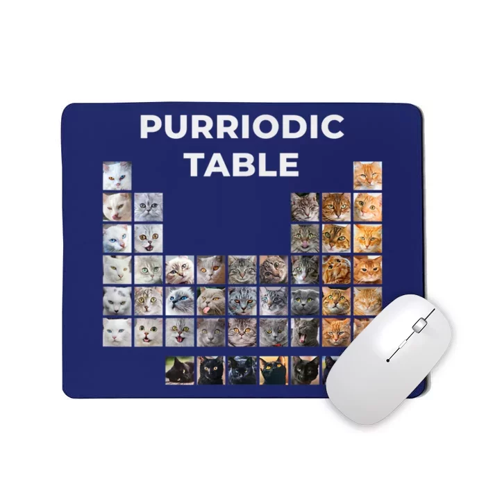 Funny Cat Chemistry Pun Periodic Table Mousepad