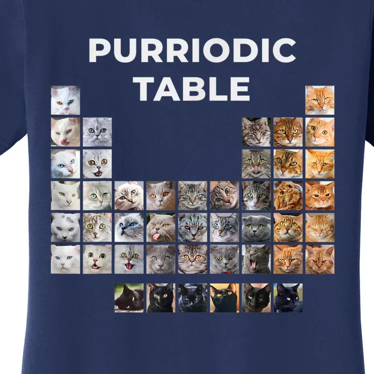 Funny Cat Chemistry Pun Periodic Table Women's T-Shirt