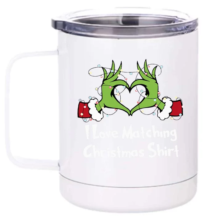 Funny Couple Christmas I Love Matching Christmas Xmas Front & Back 12oz Stainless Steel Tumbler Cup