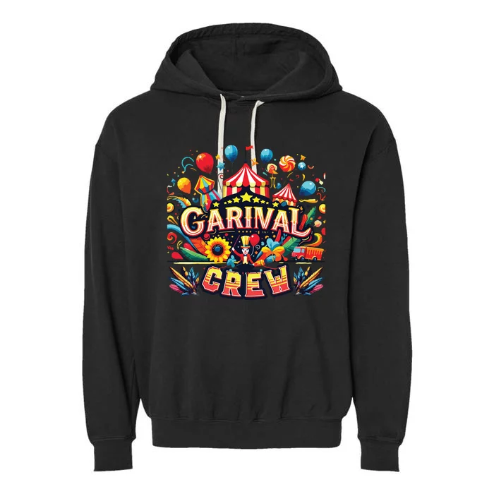 Funny Carnival Crew Circus Party Staff Costume Garment-Dyed Fleece Hoodie