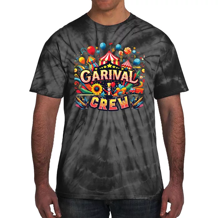 Funny Carnival Crew Circus Party Staff Costume Tie-Dye T-Shirt