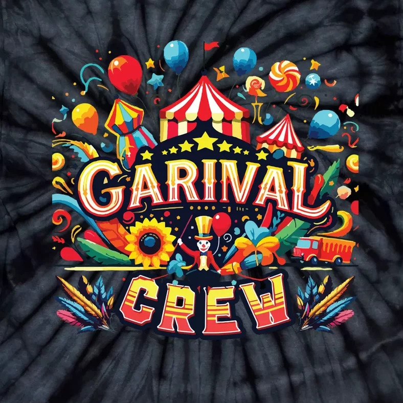 Funny Carnival Crew Circus Party Staff Costume Tie-Dye T-Shirt