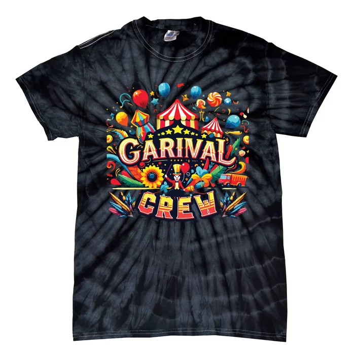 Funny Carnival Crew Circus Party Staff Costume Tie-Dye T-Shirt