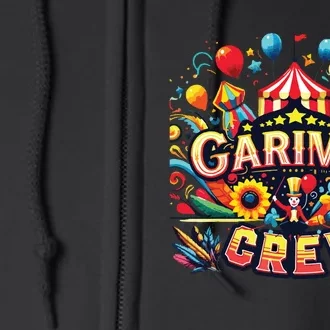 Funny Carnival Crew Circus Party Staff Costume Full Zip Hoodie