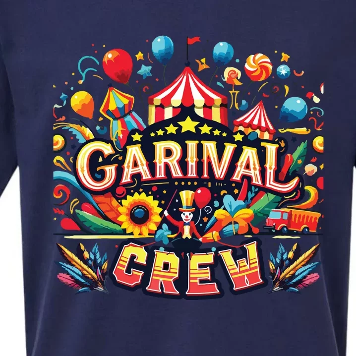 Funny Carnival Crew Circus Party Staff Costume Sueded Cloud Jersey T-Shirt