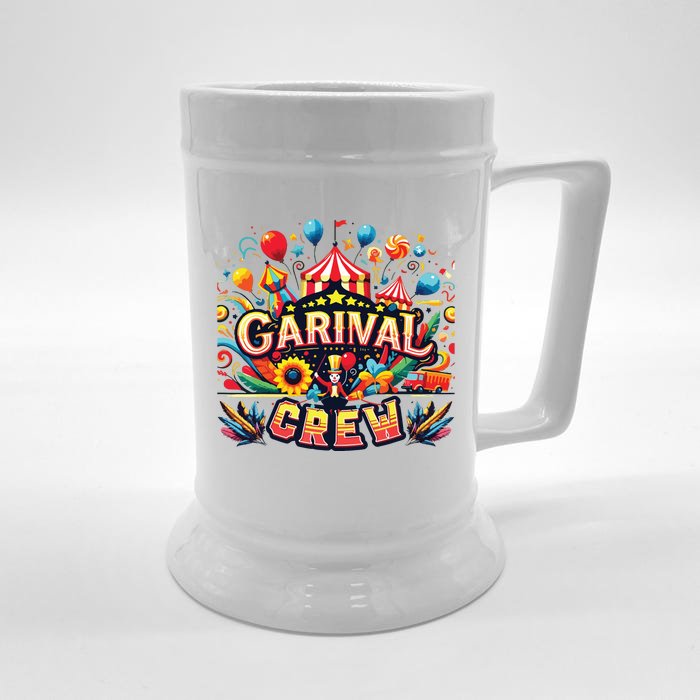 Funny Carnival Crew Circus Party Staff Costume Front & Back Beer Stein