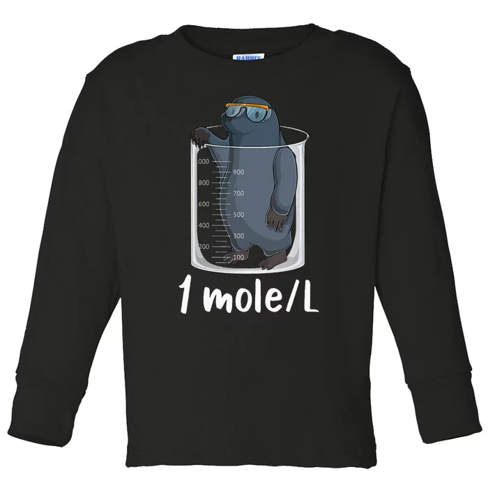 Funny Chemistry Chemist Student Science Teacher Moles Toddler Long Sleeve Shirt