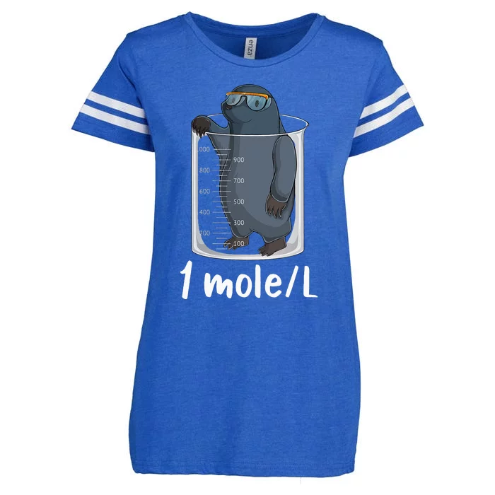 Funny Chemistry Chemist Student Science Teacher Moles Enza Ladies Jersey Football T-Shirt