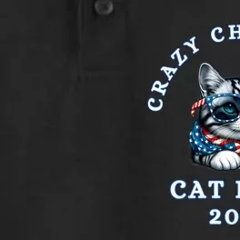 Funny Childless Crazy Cat Lady 2024 Crazy Cat Lady Dry Zone Grid Performance Polo