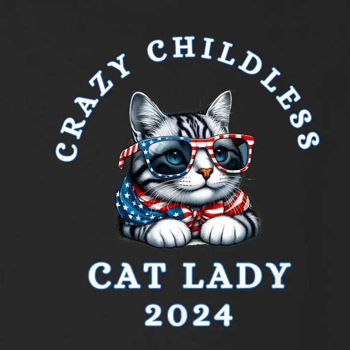 Funny Childless Crazy Cat Lady 2024 Crazy Cat Lady Toddler Long Sleeve Shirt