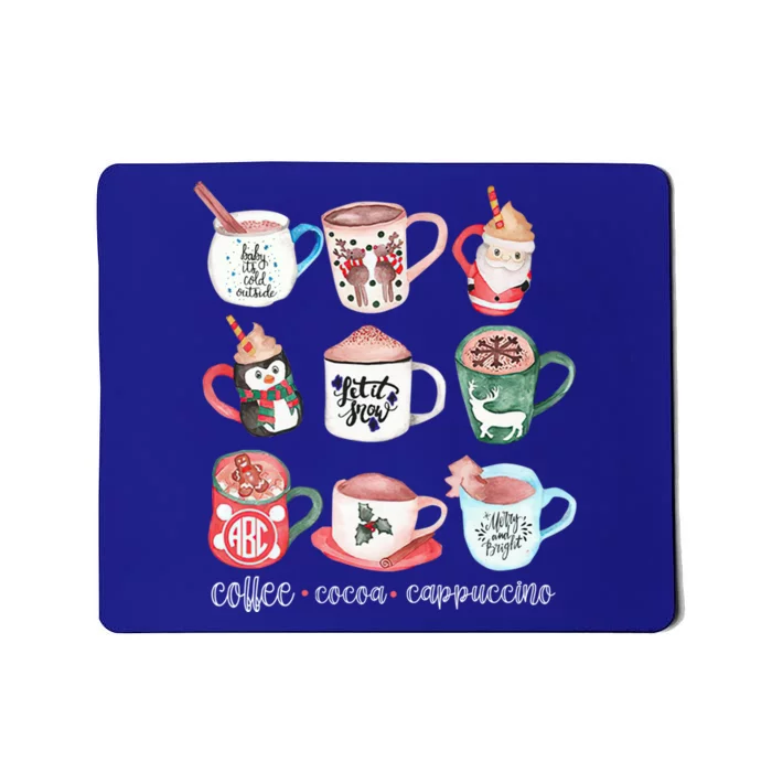 Funny Cute Christmas Mugs Hot Cocoa Coffee Cappuccino Great Gift Mousepad