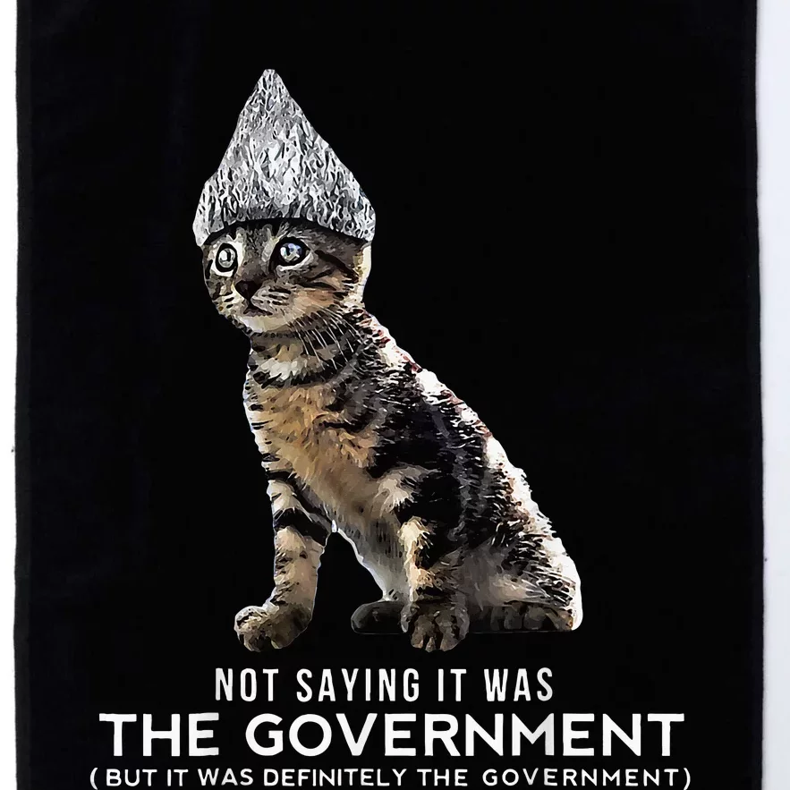 Funny Conspiracy Cat Tin Foil Hat Government Platinum Collection Golf Towel