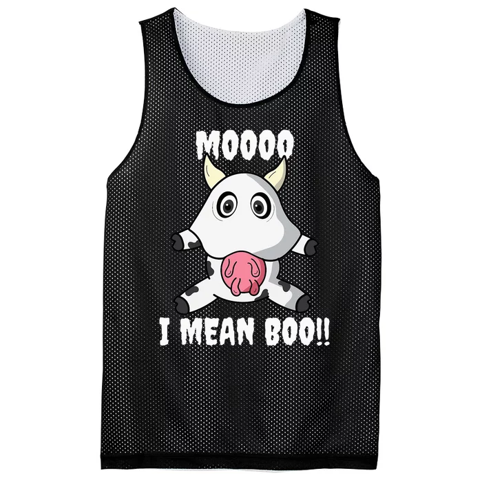 Funny Cow Costume Halloween Party Outfit Mesh Reversible Basketball Jersey Tank