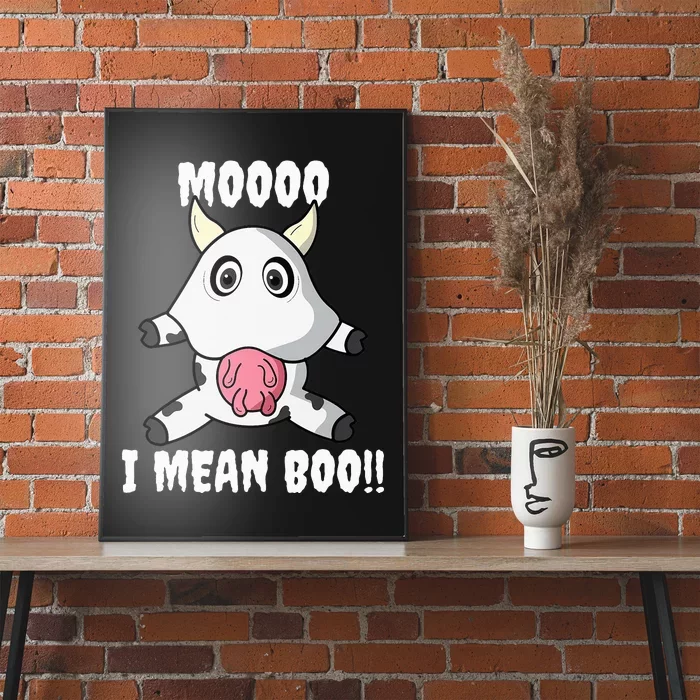 Funny Cow Costume Halloween Party Outfit Poster