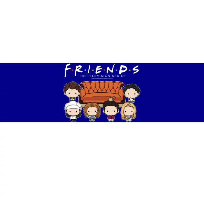 Friends Chibi Couch Crew Logo Bumper Sticker