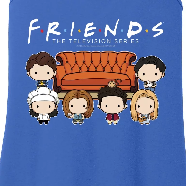 Friends Chibi Couch Crew Logo Ladies Essential Tank