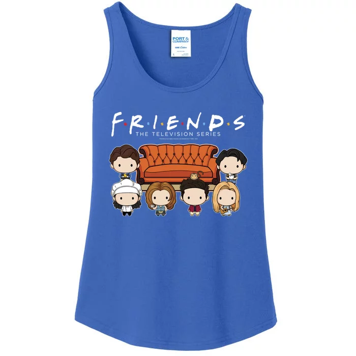 Friends Chibi Couch Crew Logo Ladies Essential Tank