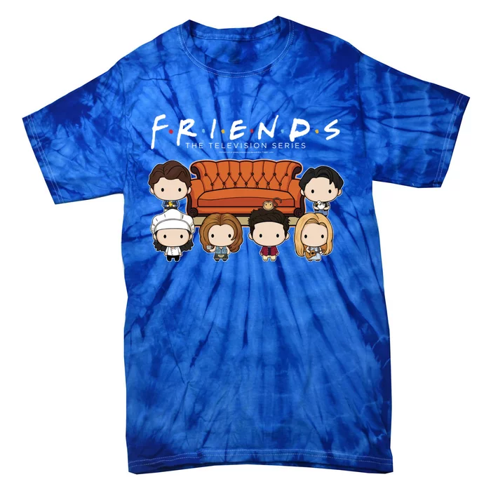 Friends Chibi Couch Crew Logo Tie-Dye T-Shirt