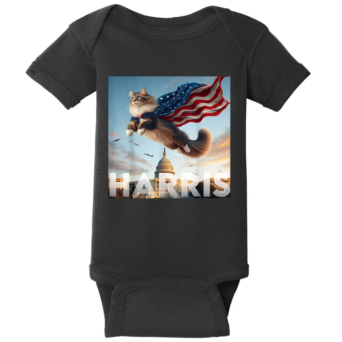 Funny Childless Cat Ladies For Harris 2024 Baby Bodysuit