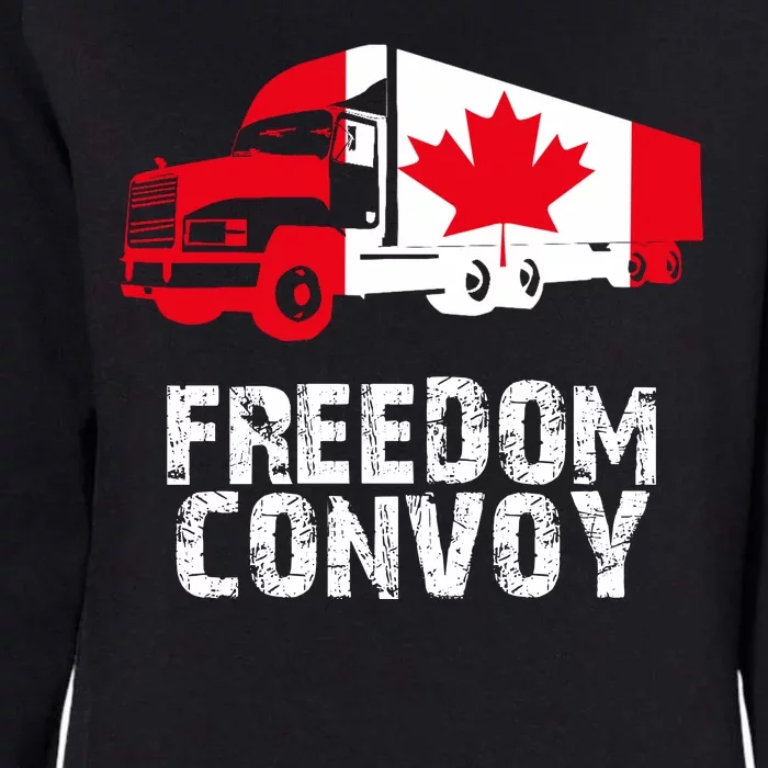 Freedom Convoy Canadian Truckers Womens California Wash Sweatshirt