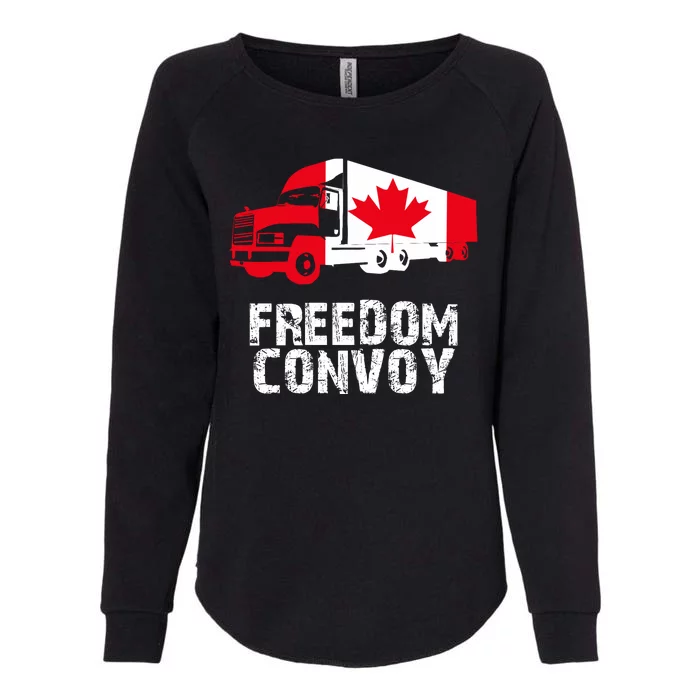 Freedom Convoy Canadian Truckers Womens California Wash Sweatshirt