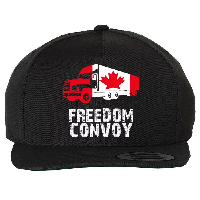 Freedom Convoy Canadian Truckers Wool Snapback Cap