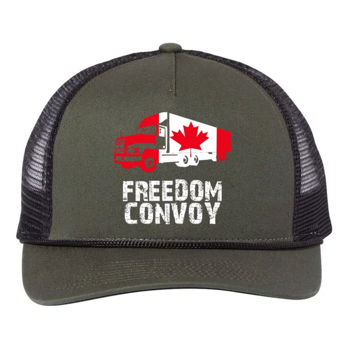 Freedom Convoy Canadian Truckers Retro Rope Trucker Hat Cap