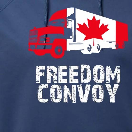 Freedom Convoy Canadian Truckers Performance Fleece Hoodie