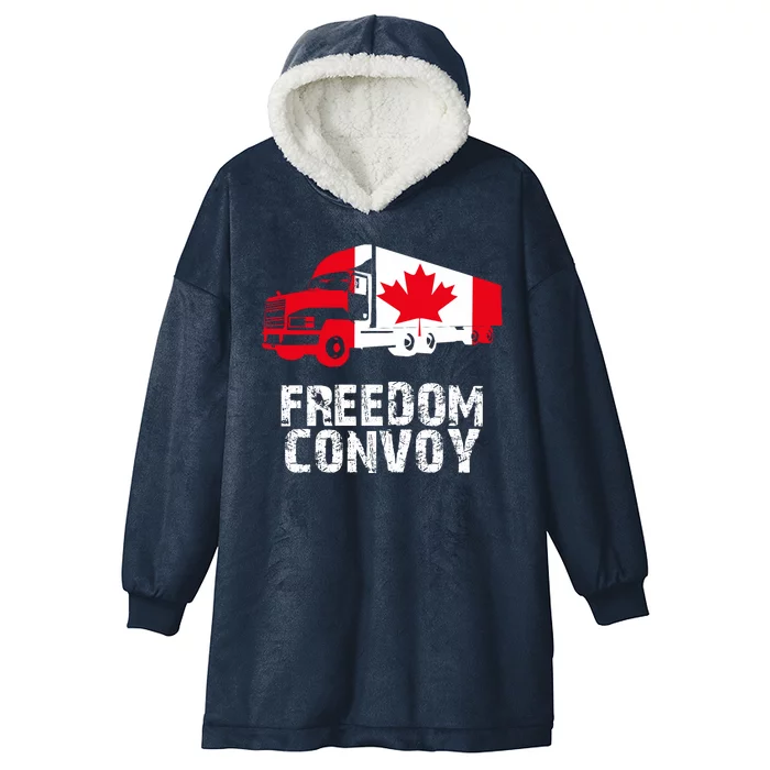 Freedom Convoy Canadian Truckers Hooded Wearable Blanket