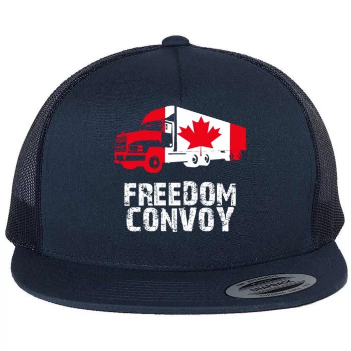 Freedom Convoy Canadian Truckers Flat Bill Trucker Hat