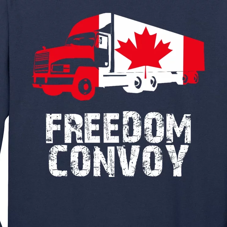 Freedom Convoy Canadian Truckers Tall Long Sleeve T-Shirt