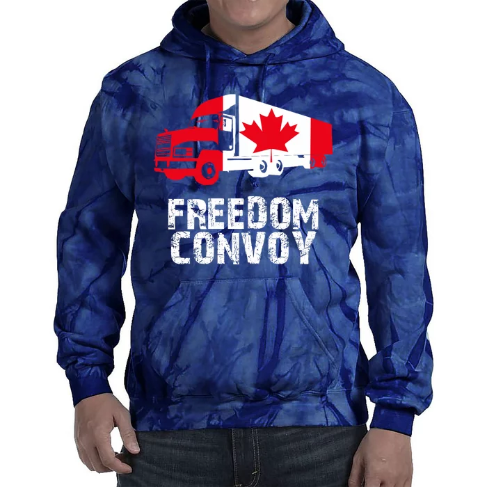 Freedom Convoy Canadian Truckers Tie Dye Hoodie