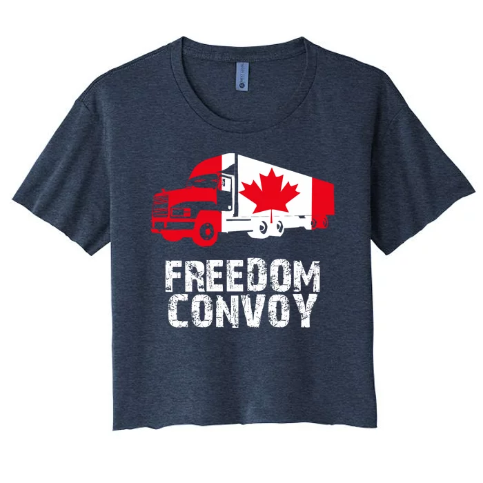 Freedom Convoy Canadian Truckers Women's Crop Top Tee