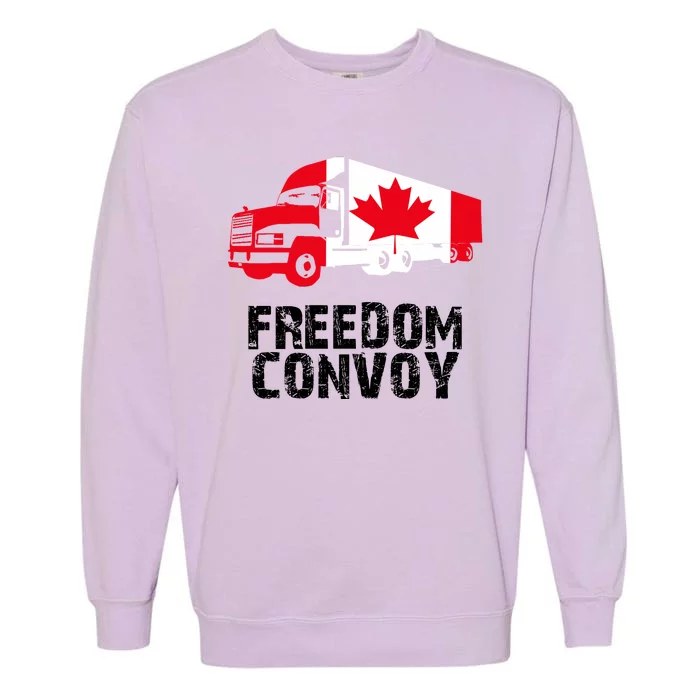 Freedom Convoy Canadian Truckers Garment-Dyed Sweatshirt