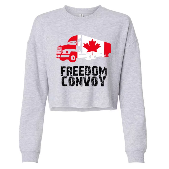 Freedom Convoy Canadian Truckers Cropped Pullover Crew