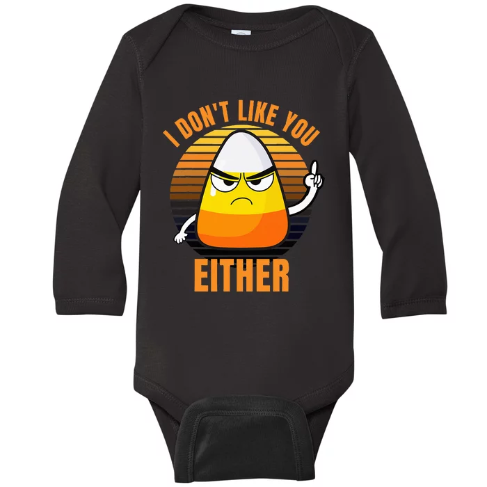 Funny Candy Corn Halloween Costume Baby Long Sleeve Bodysuit