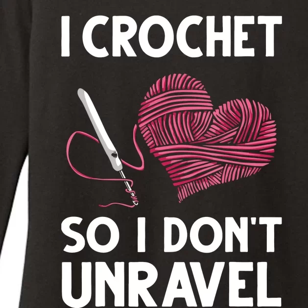 Funny Crochet Crocheting Gift For Women Crocheter Unravel Womens CVC Long Sleeve Shirt