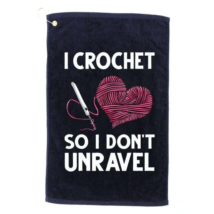 Funny Crochet Crocheting Gift For Women Crocheter Unravel Platinum Collection Golf Towel