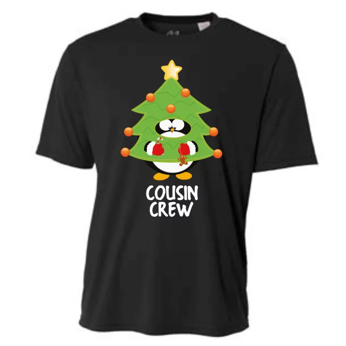 Funny Cousin Crew Christmas Tree Xmas Penguin Cute Gift Cooling Performance Crew T-Shirt